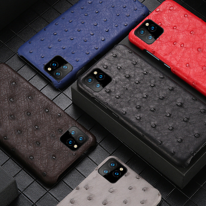 Genuine Natural Ostrich Skin iPhone Case