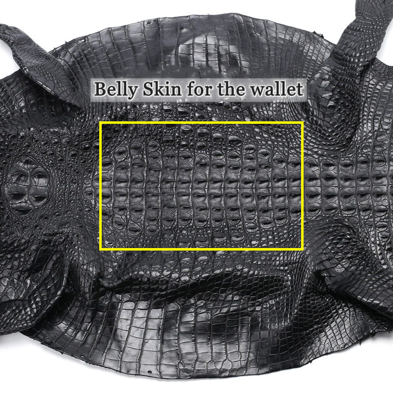 Genuine Crocodile Zip Around Long Wallet Purse for Men