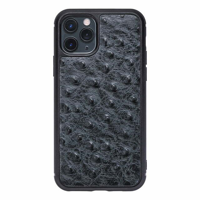 Genuine Ostrich Skin Leather iPhone 12 Pro Max Case