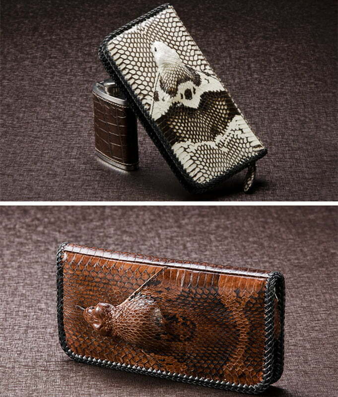 Genuine Cobra Snake Skin Leather Wallet