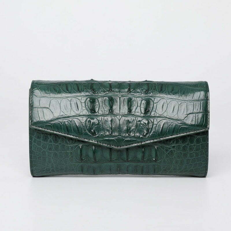 Womens Evening Crocodile Purse Wallet Clutch Bag