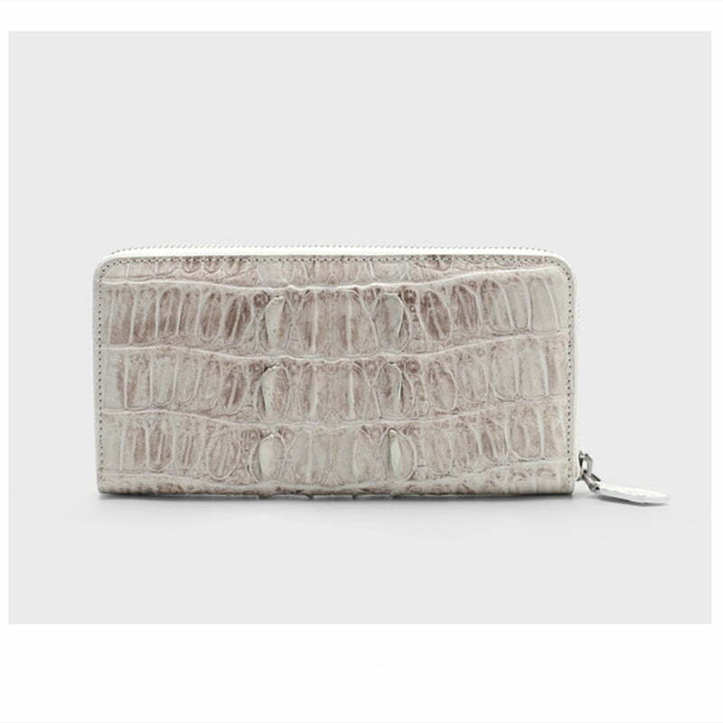 Crocodile Leather Women Wallet Purse Backbone Skin