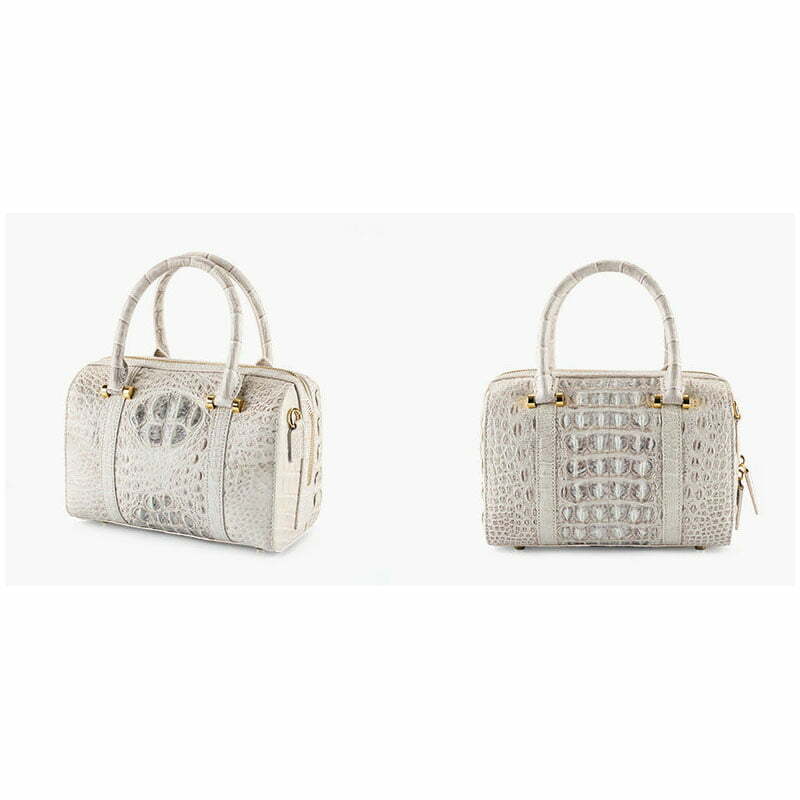 Women’s Genuine Crocodile Handbag Fashion Clutch White
