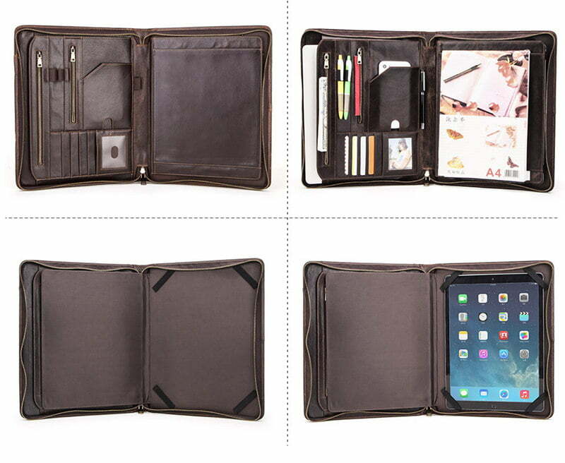 Genuine Leather Portfolio Case for iPad Pro 12.9"