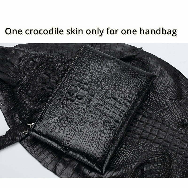 Real Crocodile Skin Mens Clutch Bag Alligator Pouch