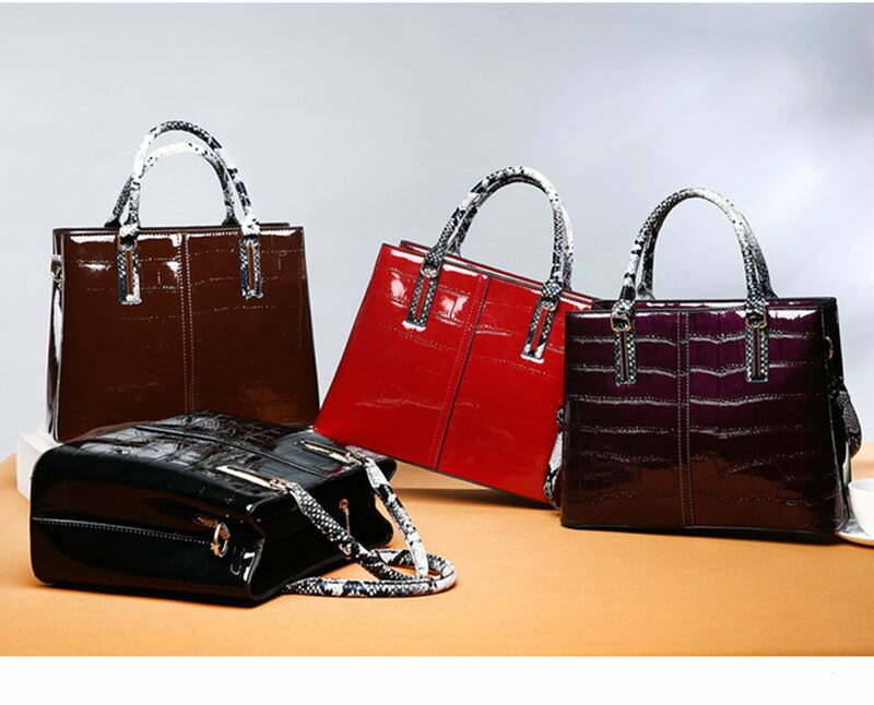 Women's Bags PU Leather Satchel Top Handle Bag Leather Handbags