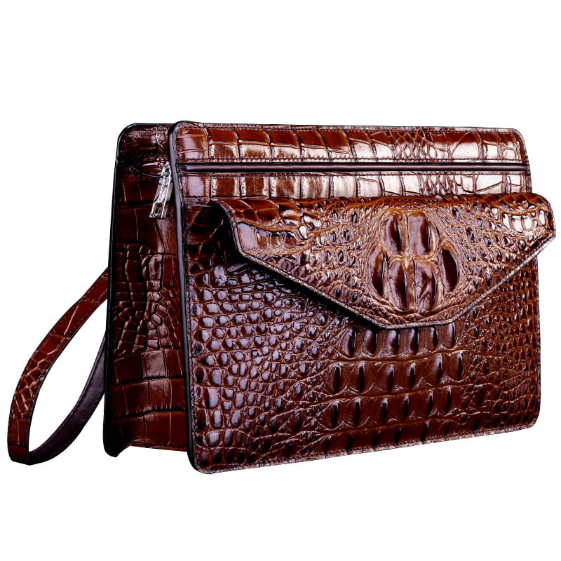 Crocodile Skin Pattern Men's Clutch Bag Alligator Pouch - Everweek