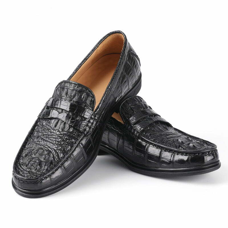 Double side Blue/BLACK Genuine Crocodile Leather Skin Men's