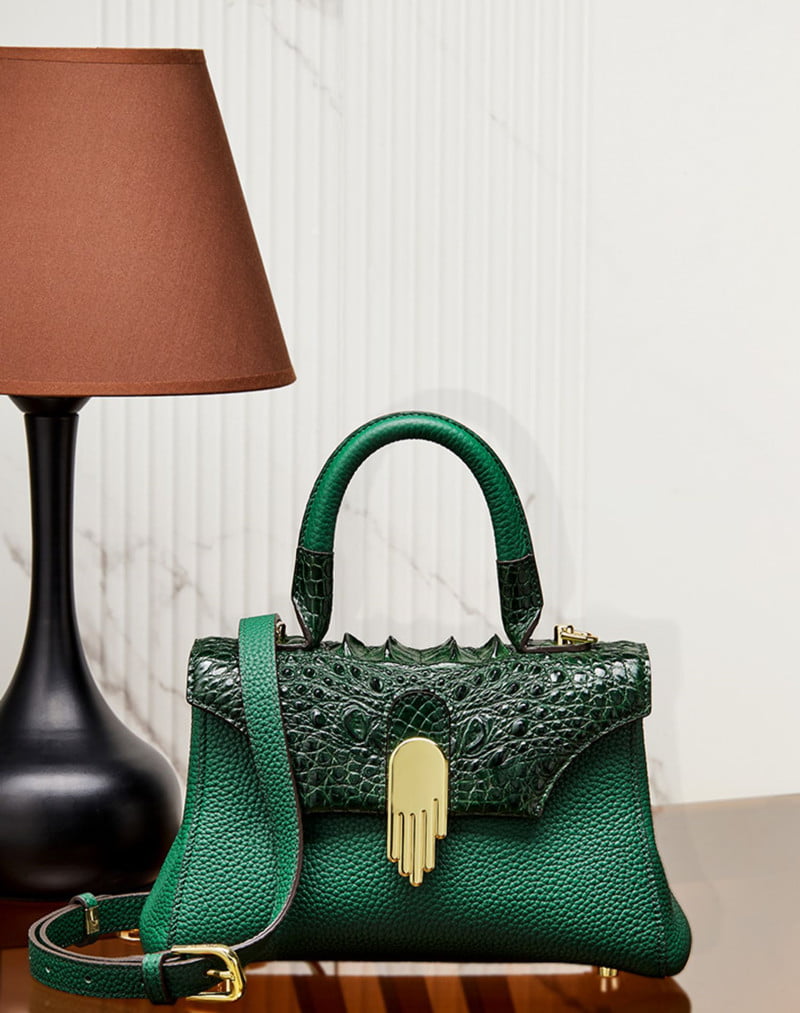 Green Crocodile Bag